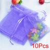 10 шт. Подарочный пакет, изысканная упаковка для ювелирных изделий, красивая, с завязкой, вытягиваемая, сувенирные мешочки, декор для вечеринки, органза