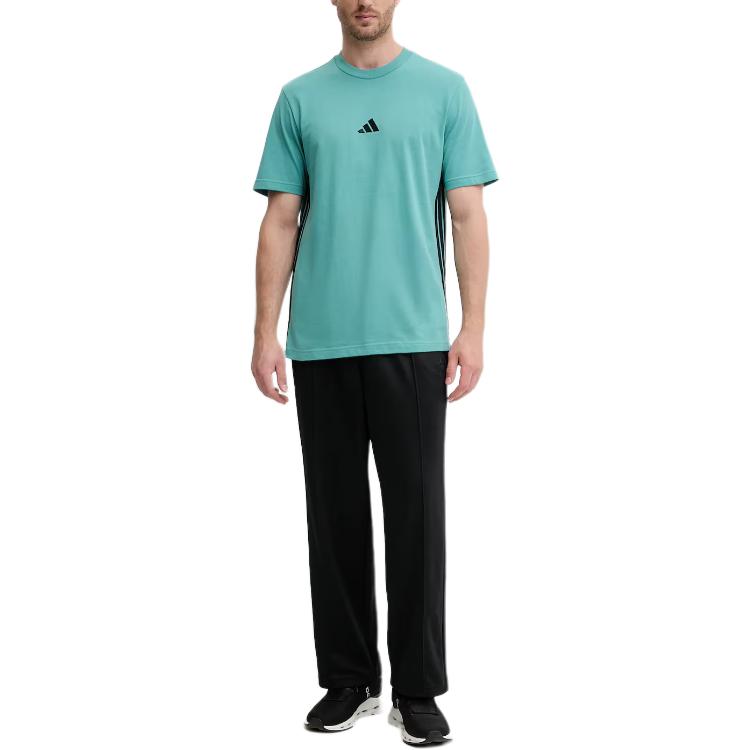 adidas Essentials Легкая Хлопковая Модная Универсальная Футболка с Коротким Рукавом Мужские Топы JX0732