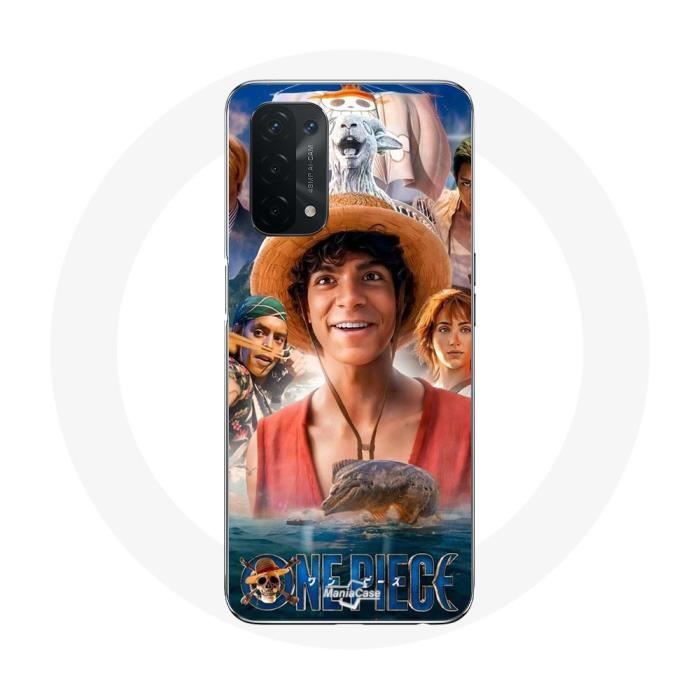 Coque - Maniacase - Oppo A74 5G - One Piece Luffy - Souple - Noir