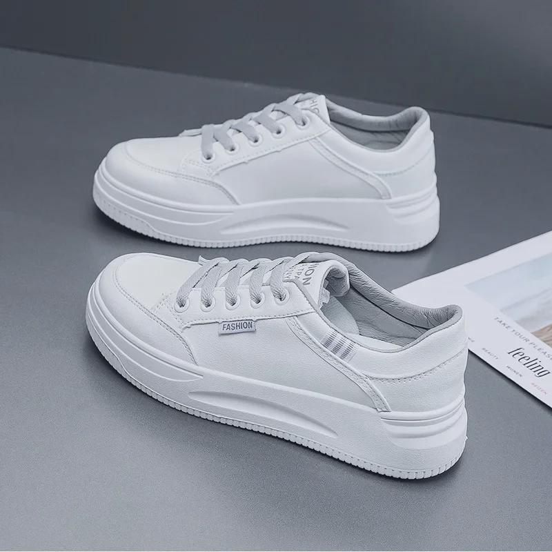 2025 Spring White Women's Lightweight Breathable Sneakers - All-match Casual Running Shoes QR06
