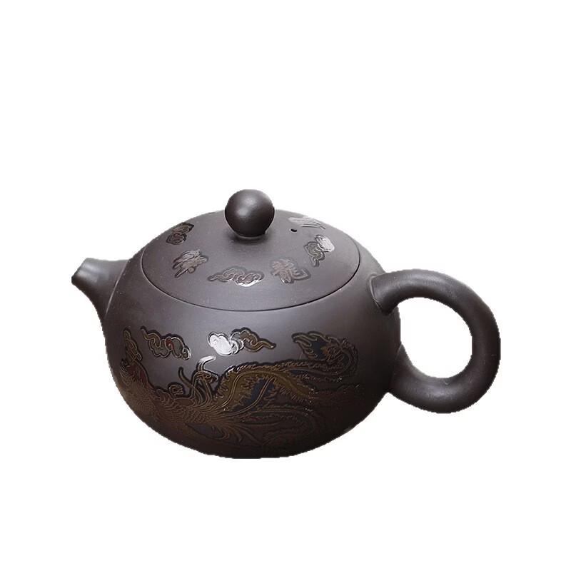 Цветной чайный набор из исинской глины «Дракон и Феникс» Deou Xingguang