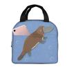 Cartoon Cute Platypus Print Insulated Lunch Bag for Women Kids Leakproof Food Boxes Thermal Lunch Box Tote