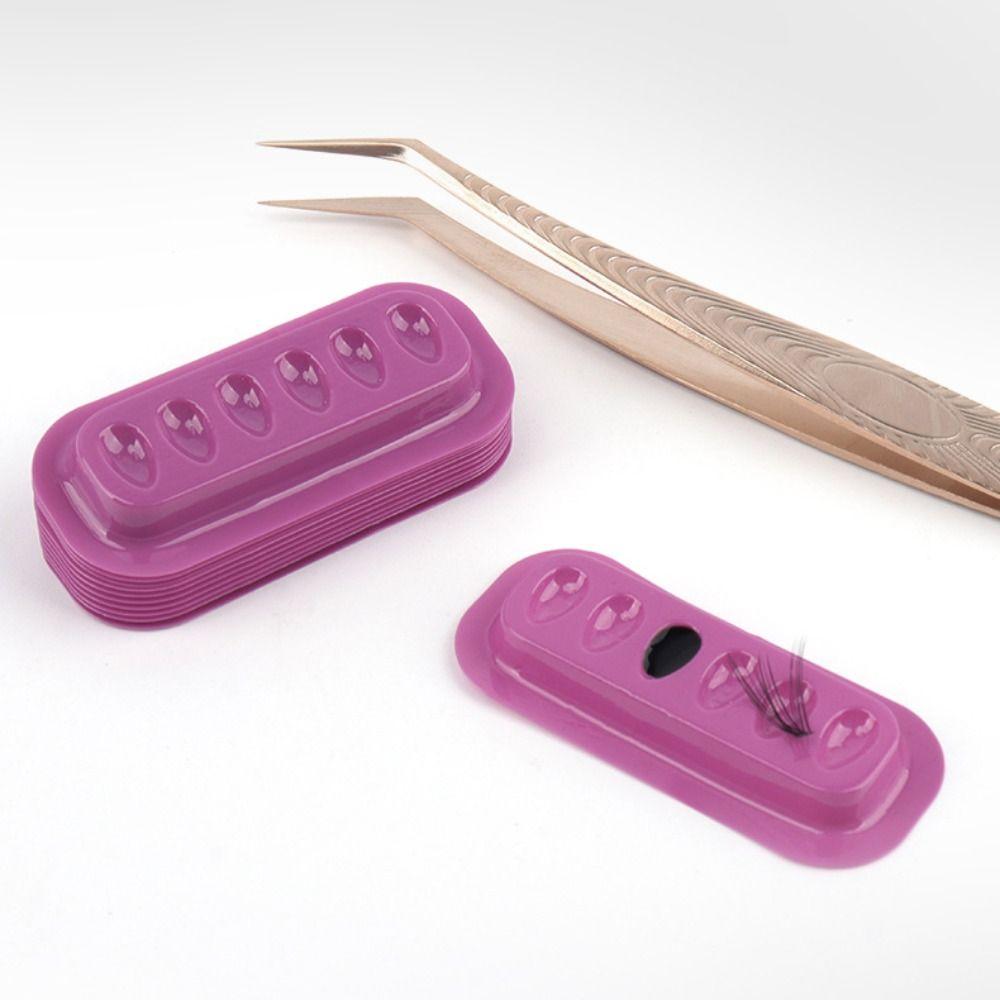 100PCS Adhesive Eyelash Glue Pallet Strip Shaped Plastic Gasket Palett Lash Adhesive Stand Pads