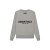 Fear of God Essentials Флисовая толстовка с круглым вырезом и вельветовым логотипом SS22 Унисекс Свитшот Темно-овсяный FOG-SS22-614