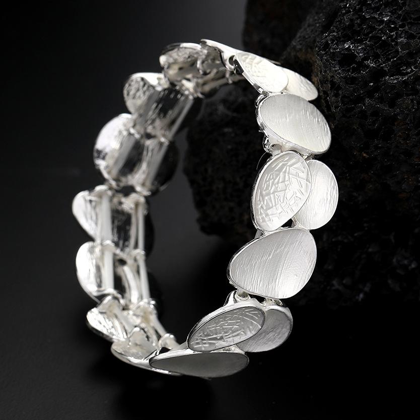 Цветная живопись маслом геометрический овальный эластичный браслет, модный и высококлассный женский универсальный браслет из сплава