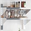 VidaXL Wall Shelf 2 Levels 50x23.5x60 Cm Silver Stainless Steel, Floating Shelf, Wall Display Shelf, 30317