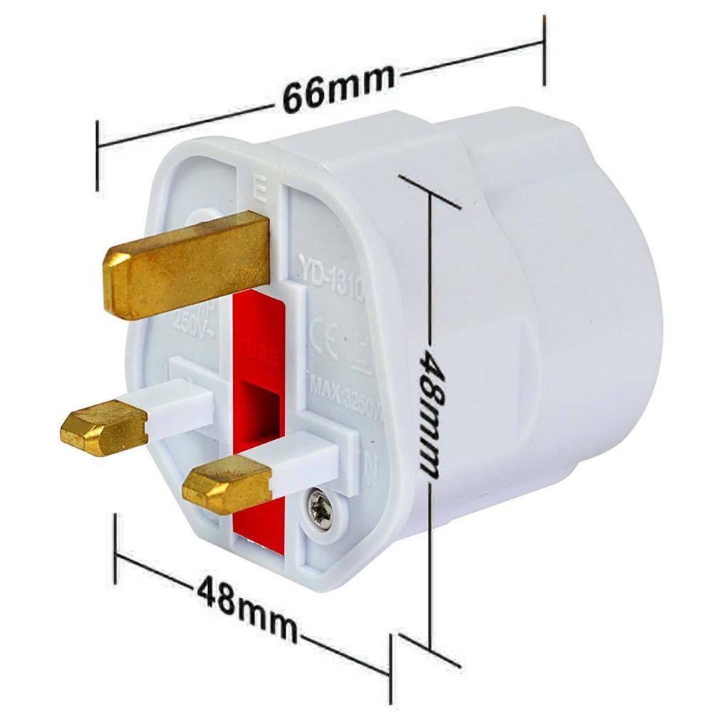 2-контактный евро-европейский стандарт Великобритании 3-контактный разъем переменного тока, универсальный адаптер для путешествий, европейский H