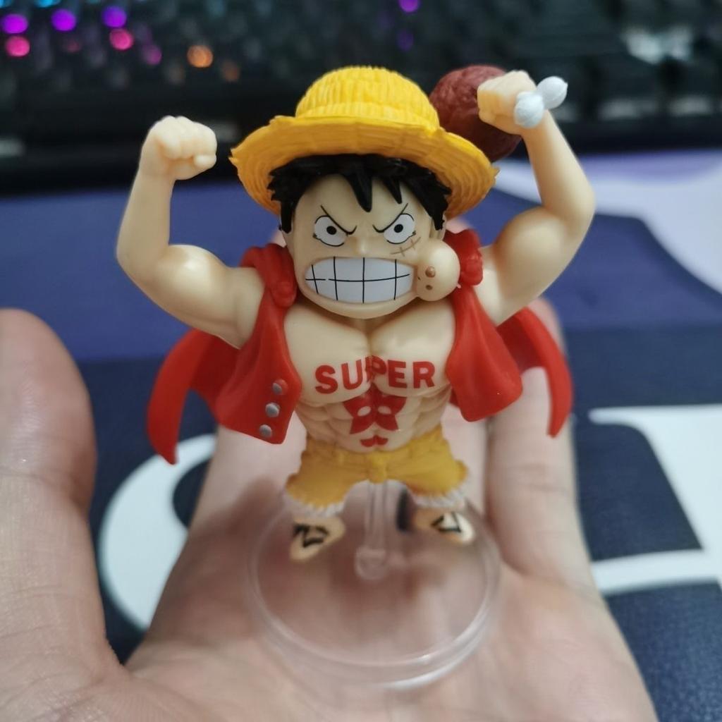 Аниме One Piece Q Мышцы Луффи Фигурка Действия Коллекция ПВХ Модель Кукла Игрушки Украшение Подарки