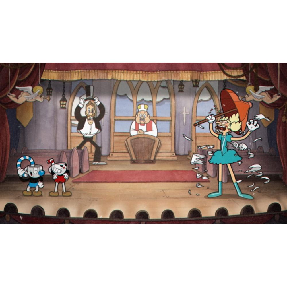 Cuphead -Switch [Бонус] Набор наклеек в стиле ретро, код DL ([The Delicious Last Course] оригинальный саундтрек), в комплект входит роскошная двусторонняя куртка