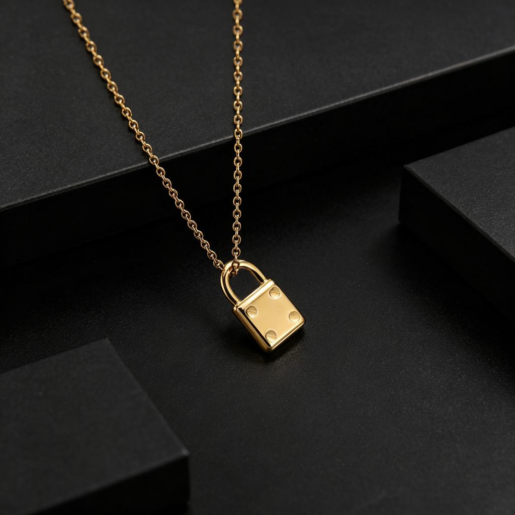 Atoztide Fashion Rose Angle Pendant Necklace for Women Stainless Steel Jewelry Elegant Gold Color Choker Chain Birthday Gift