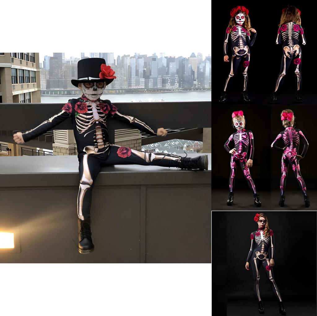 Премиальный женский комбинезон-скелет для клубных вечеринок и Хэллоуина