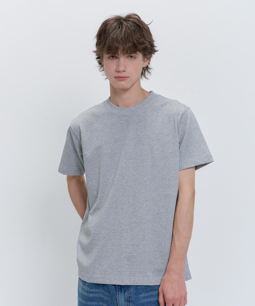 PSSHOPPER Basic Cool Skin Short Sleeve T-Shirt [Gray]