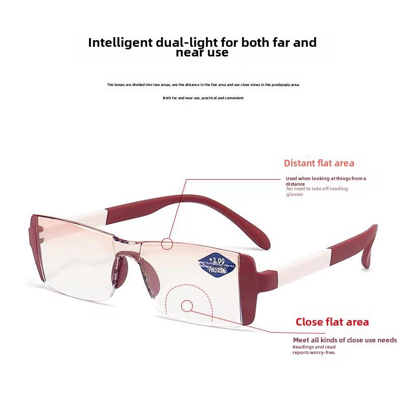Очки двойного назначения с защитой от синего света для чтения на всех расстояниях, идеально подходят для людей среднего и пожилого возраста, популярные линзы высокой четкости.