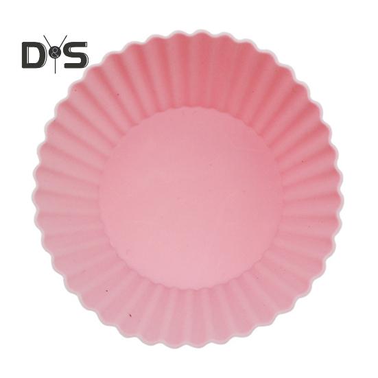 12Pcs No Odor Eco-friendly Muffin Cup Mold Silicone Greaseproof Muffin Cake Mold Kitchen Tool