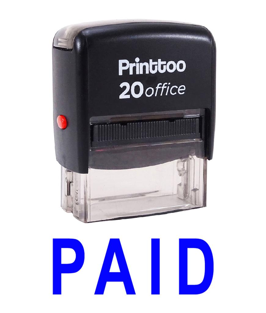 Printtoo Office Stationary PAID Self Inking Custom Stamp Rubber Stamp-Black