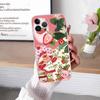 Девочка Розовый Клубничный S-Бисквитный Торт Для IPhone 17 16 15 14 13 12 11 Pro Max Plus Прозрачный Мягкий ТПУ Чехол для Телефона