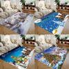 Christmas Snowman Carpet Indoor Entrance Doormat Washable Bathroom Rug Non-Slip Floor Mat for Christmas Living Room Party Decor