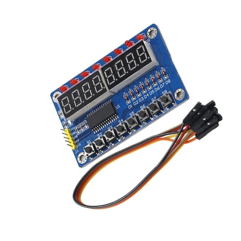 Digital Tube Output Board TM1638 Digital LED Tube Module Responsive Input Indicators Lights For Microcontroller Systems