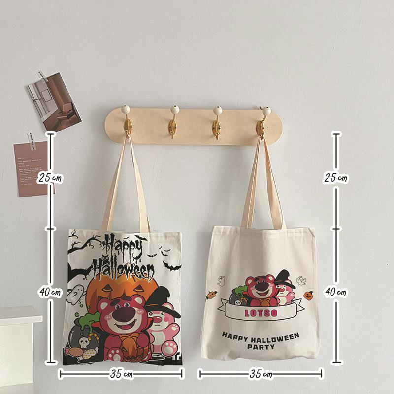 2025 Women's Large Cartoon Canvas Tote Bag - Versatile, Stylish Shopping & Shoulder Bag