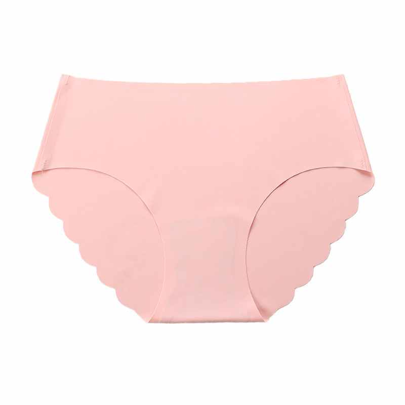 Womens Seamless Panties Soft Underwear Scalloped Trim Panties Bikini Panty for Ladies Breathable Hipster Stretch Panty Underpants