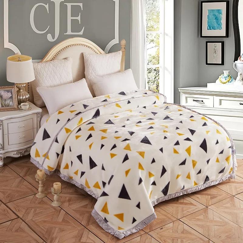 Одеяло, утолщенное двойное одеяло из кораллового флиса, удобное зимнее одеяло для общежития