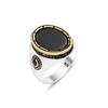 Sleek 925K Onyx Stone Men's Ring,  Elegant Turkish Handcrafted Jewelry, Perfect Men’s Gift