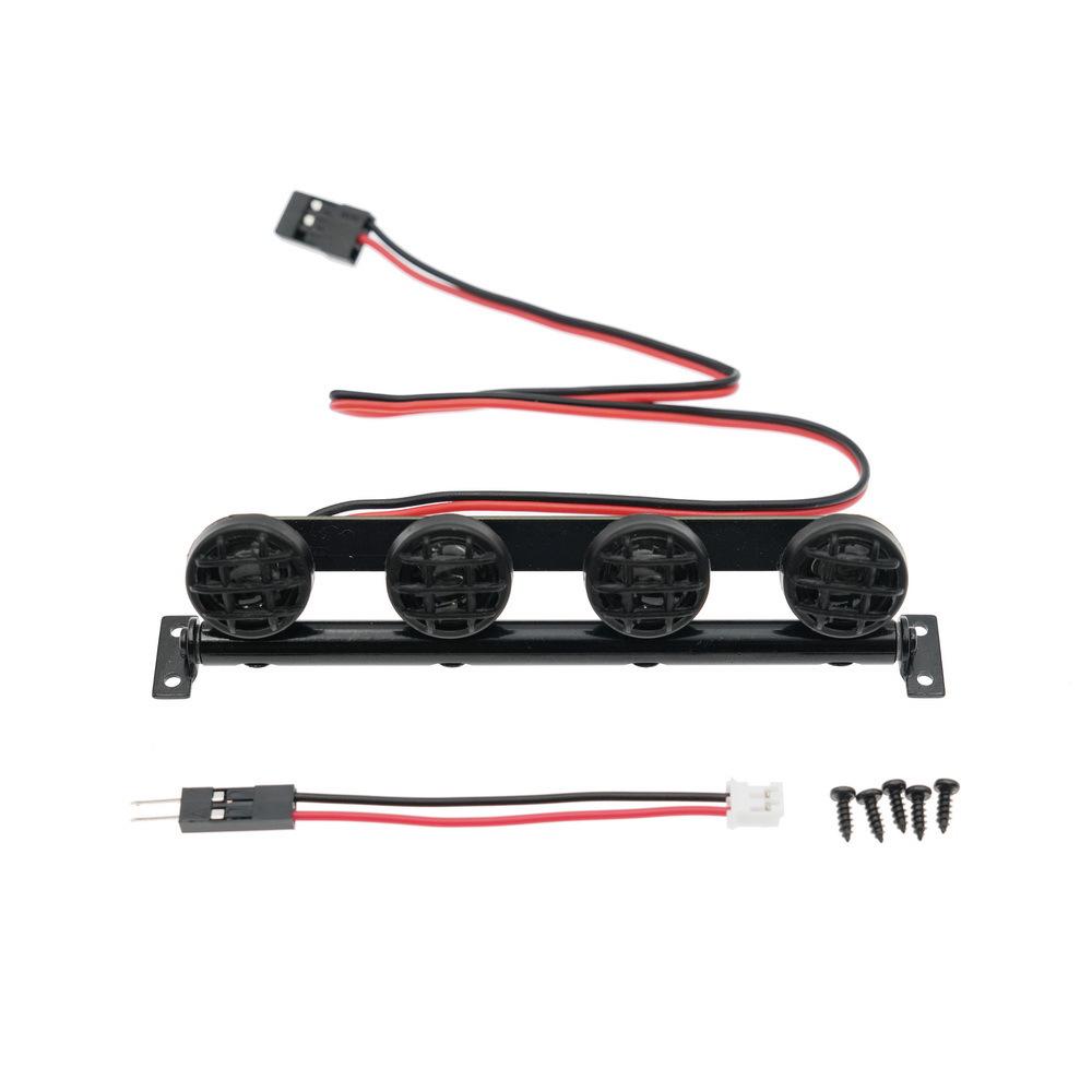 1:12 Scale MN300 Car Roof Spotlight for Non-Destructive Installation - White Head Remote Control Car Crawler DIY Modification