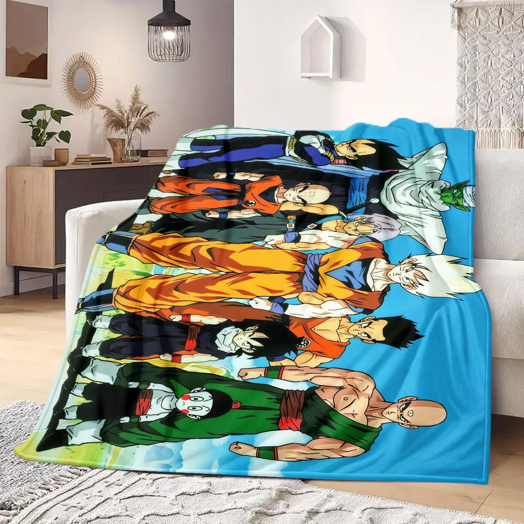 Dragon Ball Z Print Blanket Warm Comfortable Flannel Blanket Suitable for Bedrooms,Sofas, Beds,Chairs,Travel 16