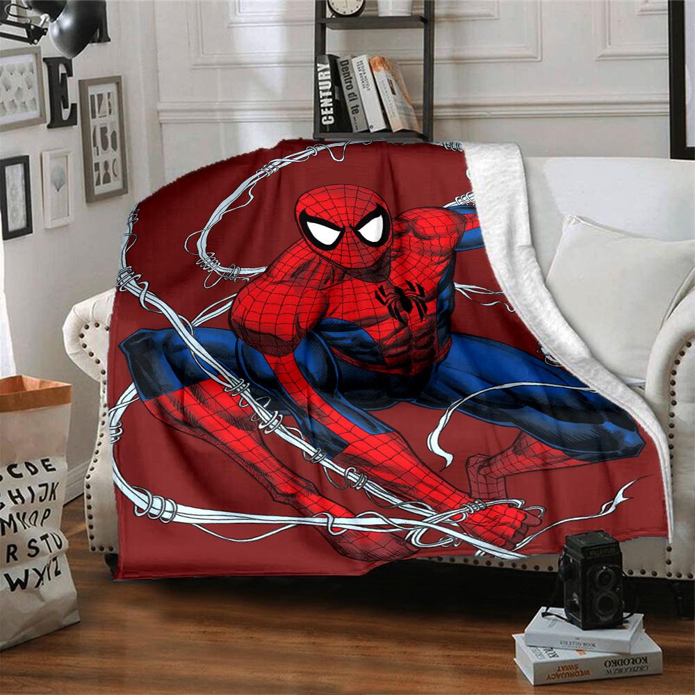 Spiderman Wonder Flannel Blanket Super Soft Warm Cozy Blanket For Sofa Bed Office Travel Allseason Home Decor Gift