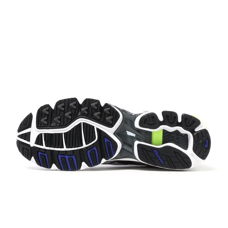 Mizuno Wave Rider 10 Удобные Универсальные Амортизирующие Прочные Низкие Повседневные Кроссовки для Бега Унисекс кроссовки Белый Синий D1GA210406