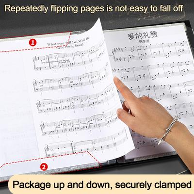 Неотражающий Folder для нот Водонепроницаемый Folder для повтора игры на пианино Держатель для нот Музыкант