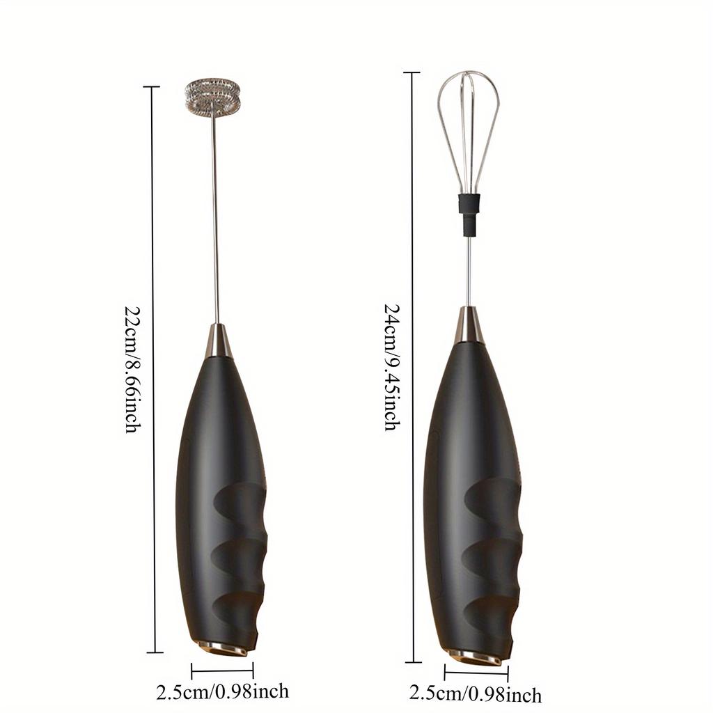 Многофункциональный беспроводной электрический ручной миксер с турбо-функцией 304 и эргономичной ручкой - Портативный электрический венчик, вспениватель молока
