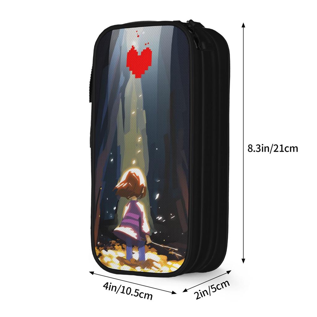 Game Undertales Frisk Pencil Case Creative Pen Bags Student Big Capacity Office Cosmetic Pencil Pouch