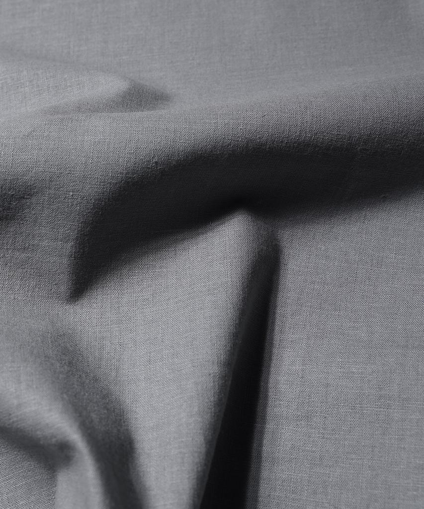 GAKKAI UNIONS Linen Short Sleeve Collared T-Shirt Gray