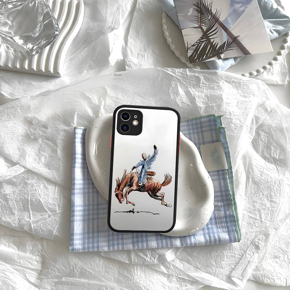 Чехол для телефона B-Bad Bunny Art для IPhone 16e 16 15 14 13 12 11 Pro Max X XS Max Plus Матовый Прозрачный