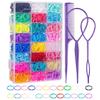 2000pcs Mini Hair Rubber Bands for Hair with Organizer Box Girl Hair Ties Colorful Hair Accessories for Girl Kids for Hearwear