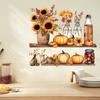 Осенние наклейки на стену с подсолнухами на День благодарения, фестиваль, спальня, изголовье кровати, диван, фон, украшение, самоклеящиеся наклейки