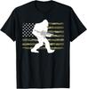 Bigfoot Gun Owner Camo US American Flag Sasquatch AR15 Rifle T-Shirt