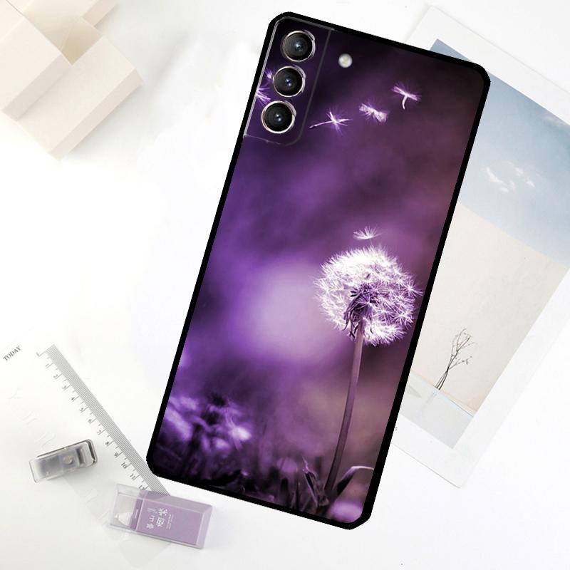 Dandelion Flowers Phone Case For Samsung Galaxy S25 S24 S23 S22 S21 S20 Ultra S9 S10 Plus S23 FE S25 FE Cover