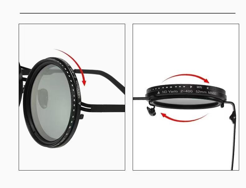 Регулируемые солнцезащитные очки с нейтральной плотностью ND2-400 с 9 ступенями и поляризацией