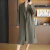 100% Wool Women Coat MODERN NEW SAGA Autumn Wool Long Coat Handmade Pea Coat Winter Warm Wool Long Jacket Overcoat