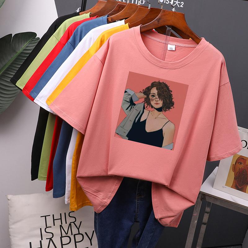 Kawaii графические печатные футболки женские летние большие размеры Harajuku хлопковые футболки оверсайз повседневные с короткими рукавами женский топ