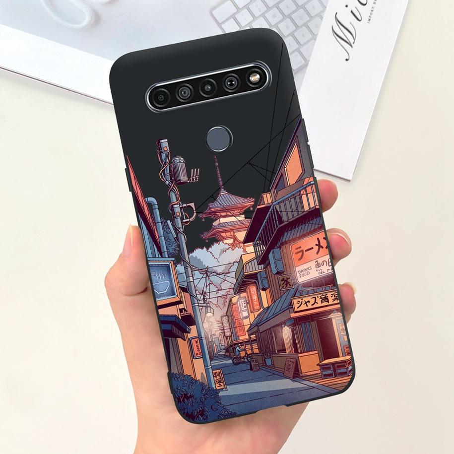 Чехол для LG K61 LMQ630EAW LM-Q630 Модный Цветочный Мягкий Чехол-Бампер Для LG K61 2020 K 61 Силиконовая Задняя Крышка Для LGK61 Funda