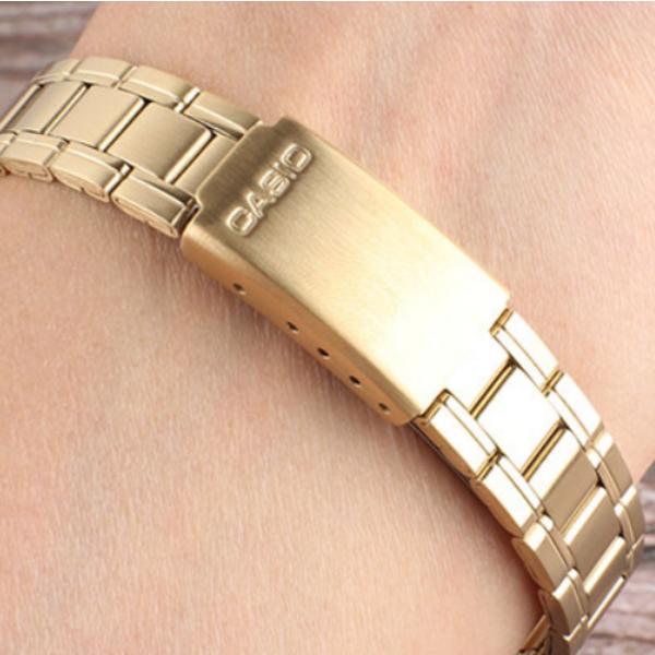 Casio Женские квадратные аналоговые металлические наручные часы LTP-V007G-9B