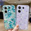 Мягкий силиконовый прозрачный чехол с цветочным узором для Xiaomi Redmi 13C Note 13 Pro Samsung A55 A54 A34 S24 M35 iPhone 15, защитный противоударный чехол для камеры