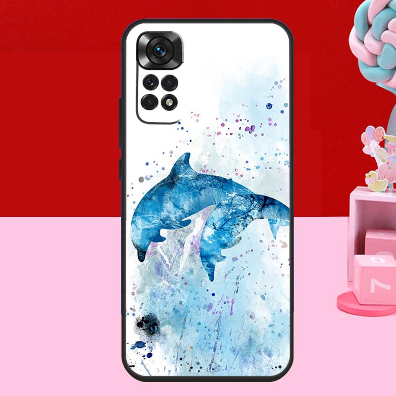 Dolphin Case For Xiaomi Redmi Note 14 13 12 11 10 15 Pro Plus Redmi 15 C 10C 12C 13C 14C Soft Cover
