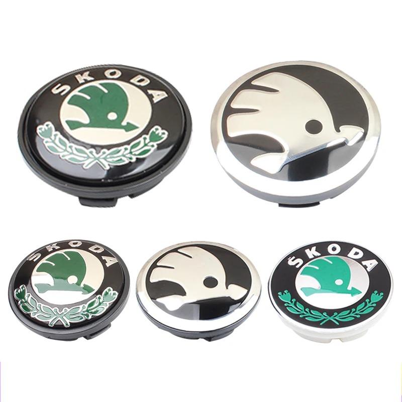 56/60/65mm 4pcs for SKODA Superb Octavia A7 Fabia Rapid Kodiaq RS Kamiq Tour Yeti Karoq Car Styling Wheel Center Cover Caps Logo usbn43
