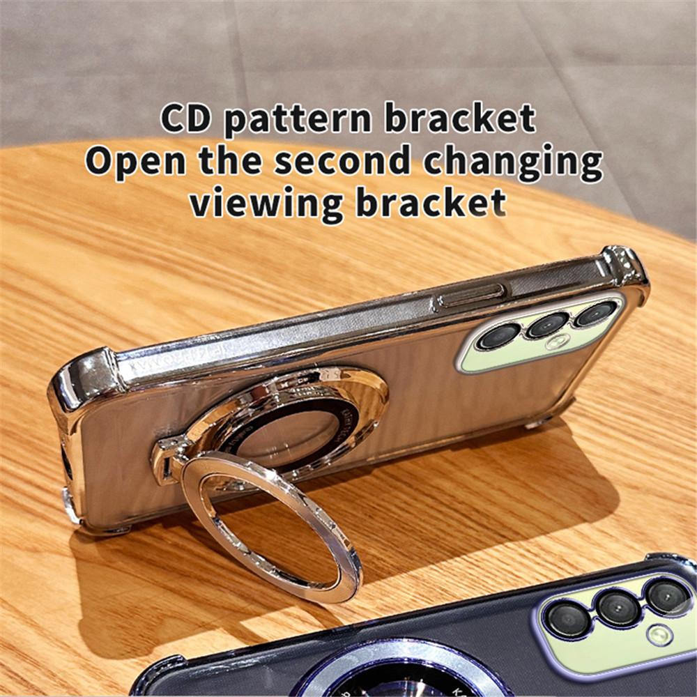 Transparent Shockproof Magnetic Stand Case For Samsung A55 A35 A25 A15 A05 A05S A14 A24 A34 A54 A04 Soft Silicone Phone Cover