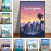Abstract Cartoon City Travel Prints Poster Canvas Painting Hd Modern Wall Art Pictures For Living Room Bedroom Home Decoration