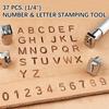 37 шт. Набор для штамповки букв 3,5 мм/6,5 мм Металлический алфавит Цифры Кожа Кожаные тисненые инструменты Штамп Пробойники Инструменты для тиснения кожи Сделай сам Кожаная резьба Кожаная печать
